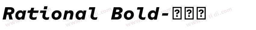 Rational Bold字体转换
